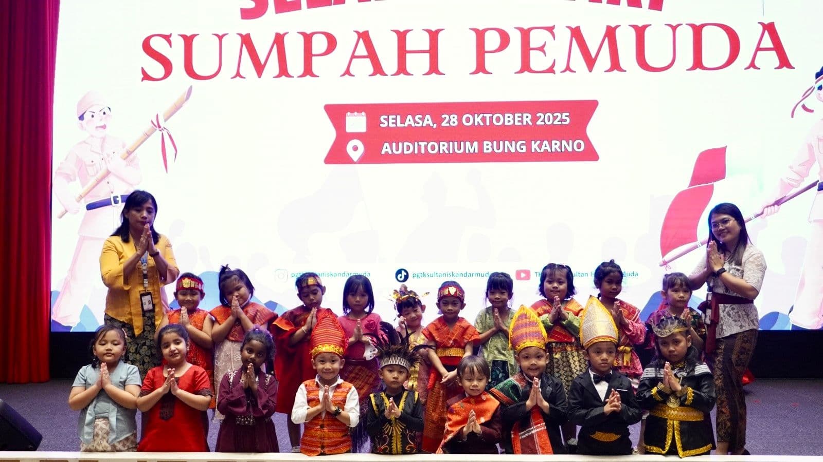 Tanamkan Cinta Tanah Air Sejak Dini, TK Sultan Iskandar Muda Gelar Pawai Sumpah Pemuda